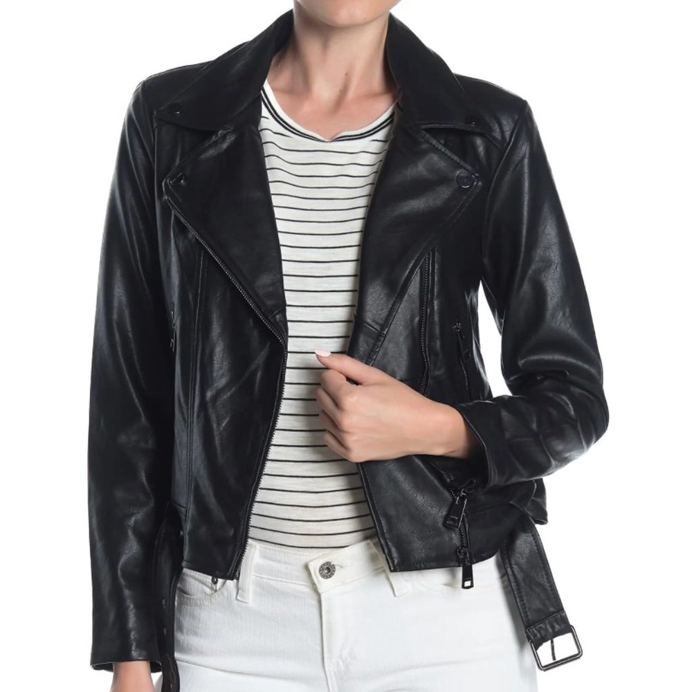 Black leather (pleather) jacket
